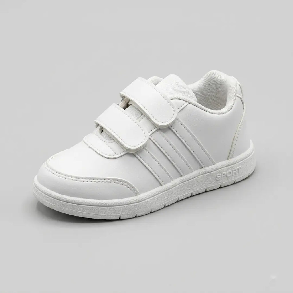 Boys White Sports School Shoes