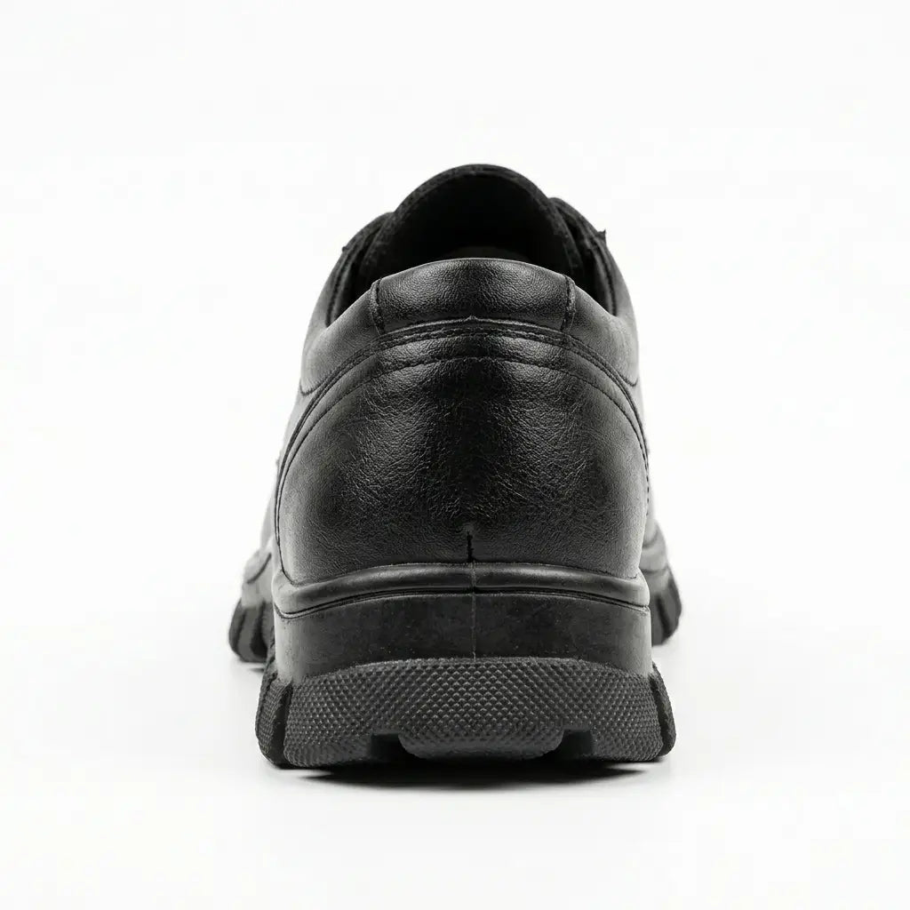 Boys Lace-Up Performance School Shoes – Jet Black