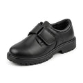 Boys Black Velcro Strap School Shoes